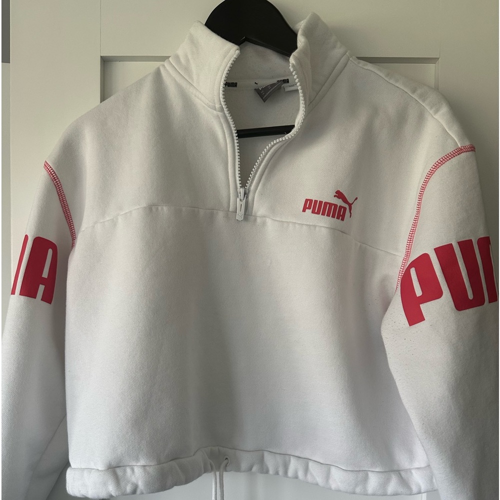 White Puma cropped sweatshirt